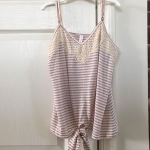 Xhilaration Striped Sleeveless Shirt